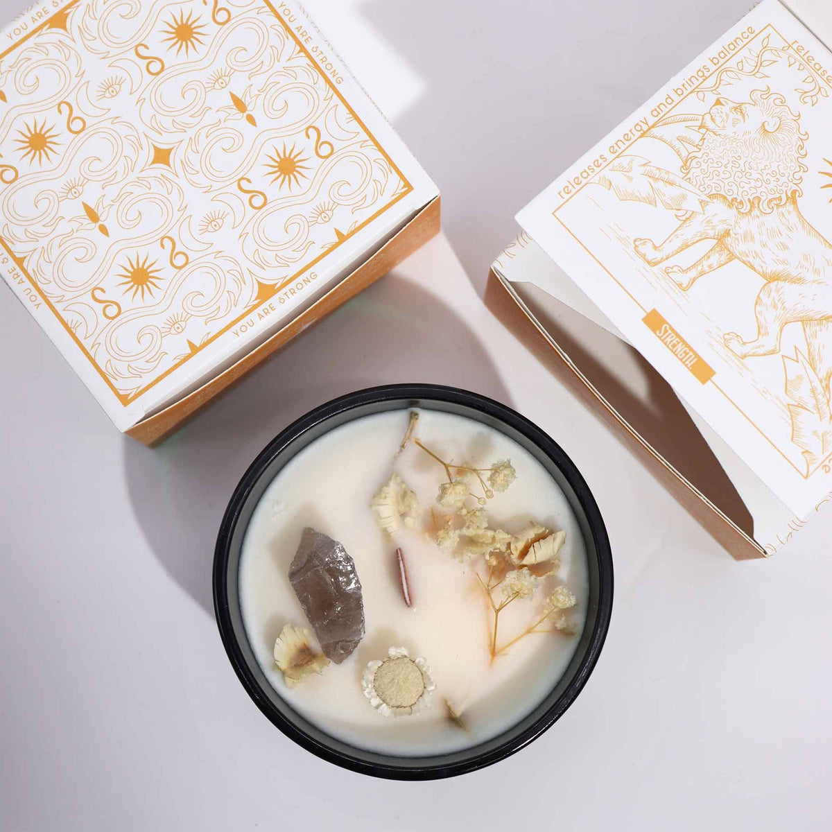 Hop Hare Crystal Magic Candle - The Lion, Rock Quartz – view 4