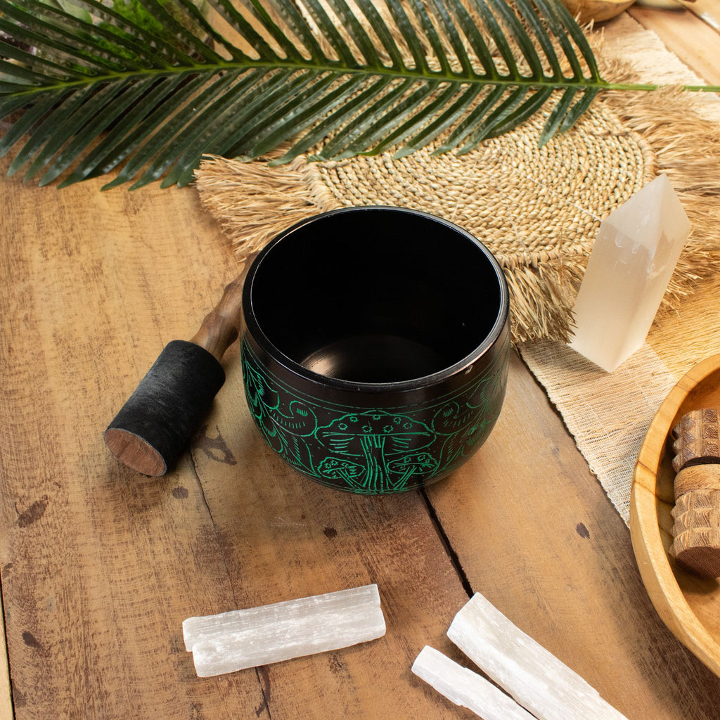 Cauldron Singing Bowl - Magic Mushroom - Green (15cm) – view 9