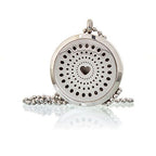 Diamonds Heart Aromatherapy Diffuser Necklace 30mm