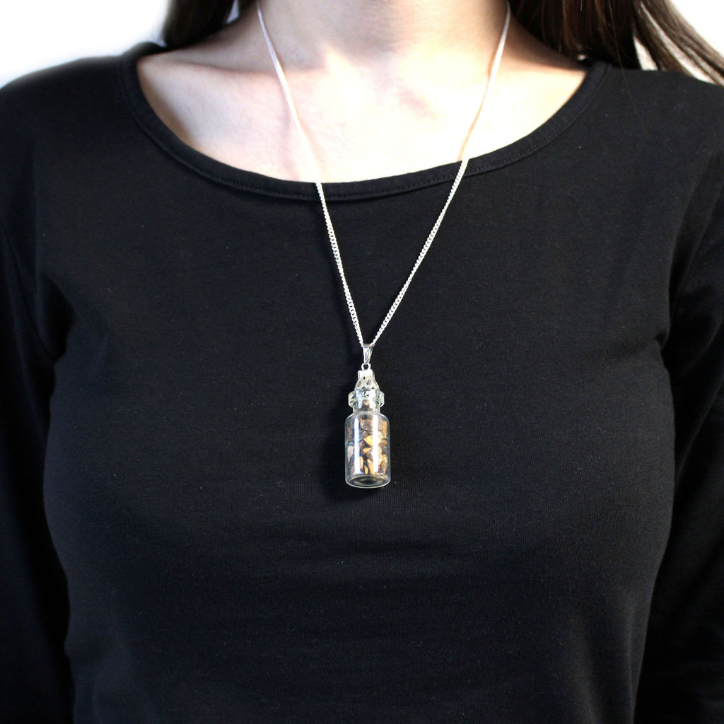 Bottled Gemstones Necklace - Tiger Eye – view 3