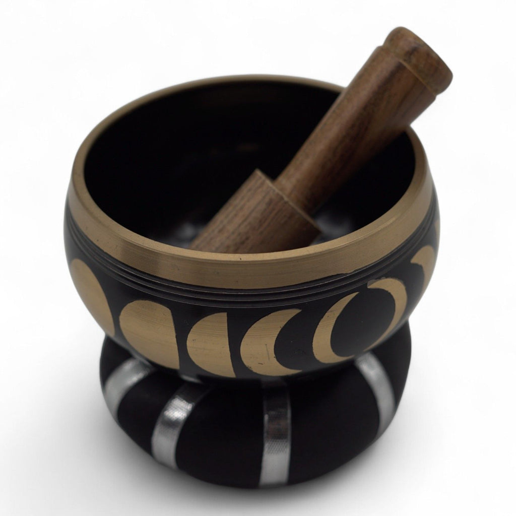 Moon Phase Singing Bowl Set - Black (10.7cm) – view 4