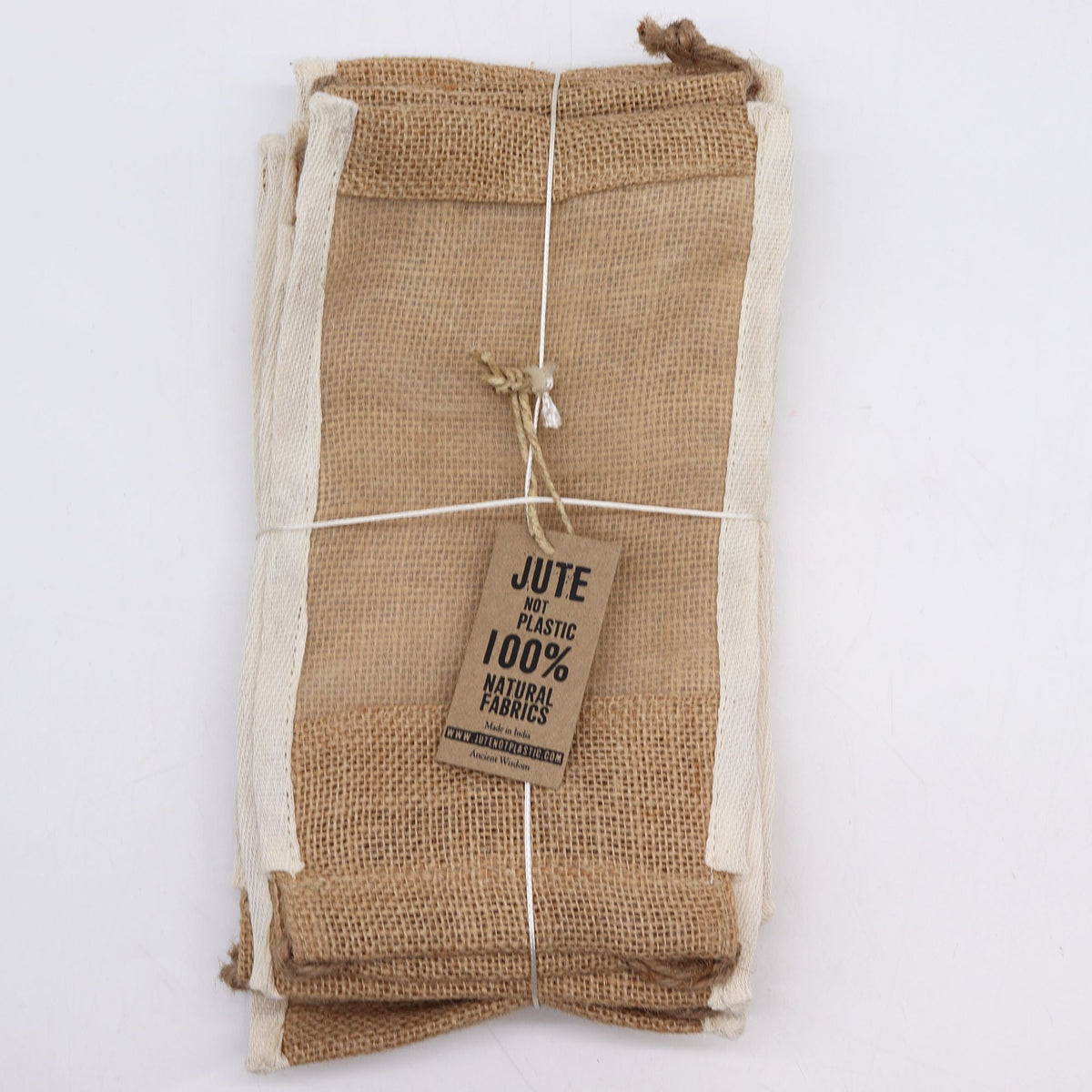 Large Washed Jute Pouch 26x15cm – view 3