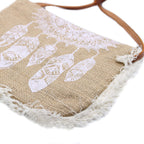 Fab Fringe Bag - Dream Catcher Print on Jute – view 3