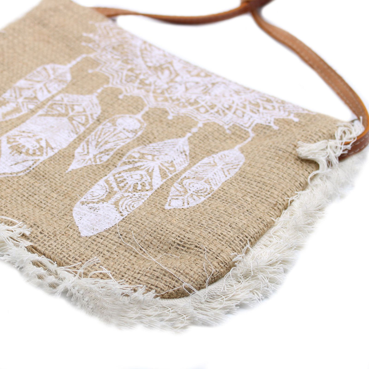 Fab Fringe Bag - Dream Catcher Print on Jute – view 3