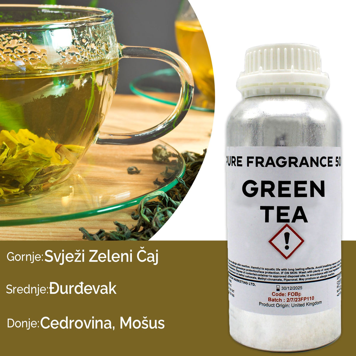 Green Tea Pure Fragrance Oil - 500ml – view 4