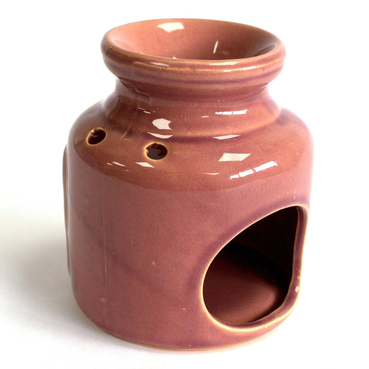 Large Ceramic Oil Burner - Lavender Finish – view 2