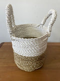 Seagrass Basket Set, 3 Pieces - Natural, White