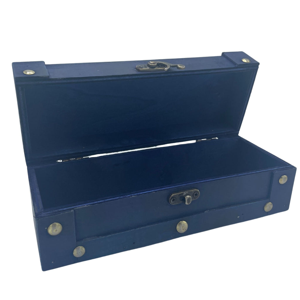 Teal Long Tea Chest, Vintage Style – view 2