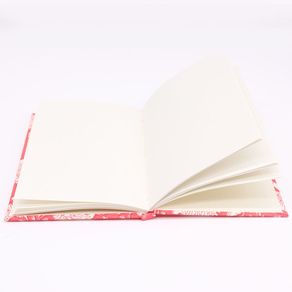 Pink Floral Cotton Bound Notebook 20 x 15 cm – 96 Pages – view 2
