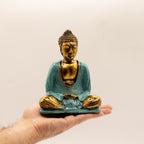 Teal & Gold Buddha Statue - Medium – view 2
