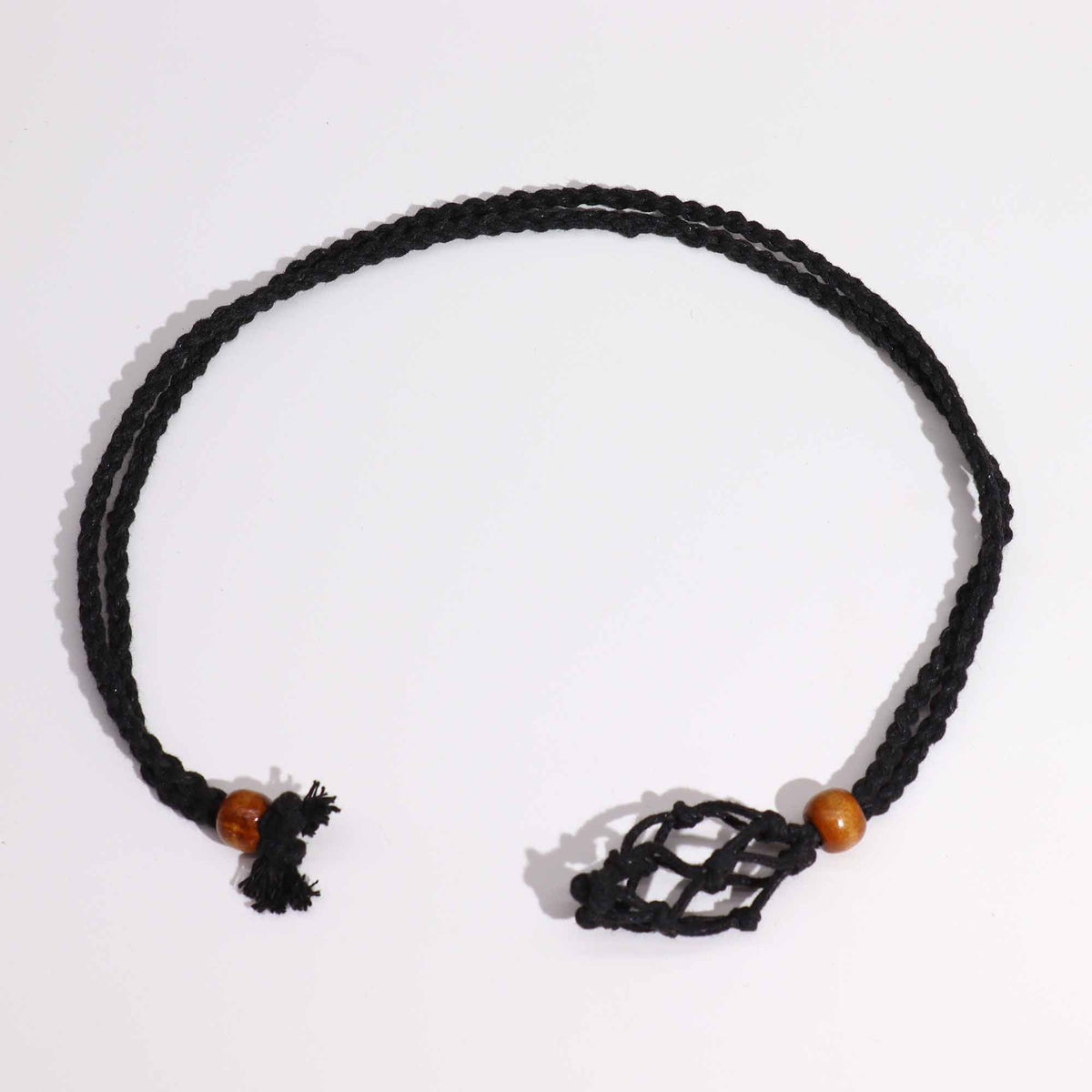 Waxed Cotton Necklace Cord 45cm - Black – view 4