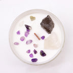 Crown Chakra Crystal Candle with Celestite and Selenite – view 5