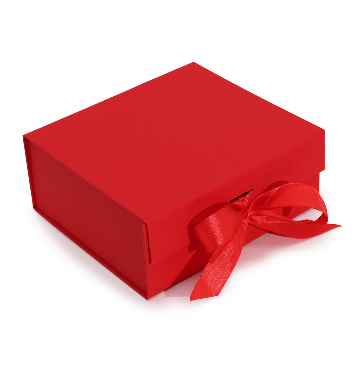 Flat Pack Gift Box Medium Square Red 20x18.2x8cm
