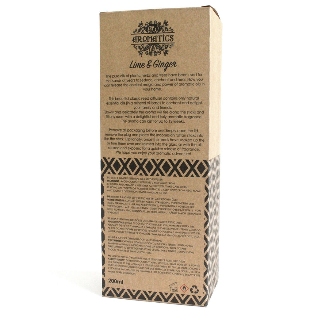Lime & Ginger Essential Oil Reed Diffuser 200ml – view 3