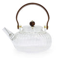 Clear Ribbed Glass Infuser Teapot - 850ml