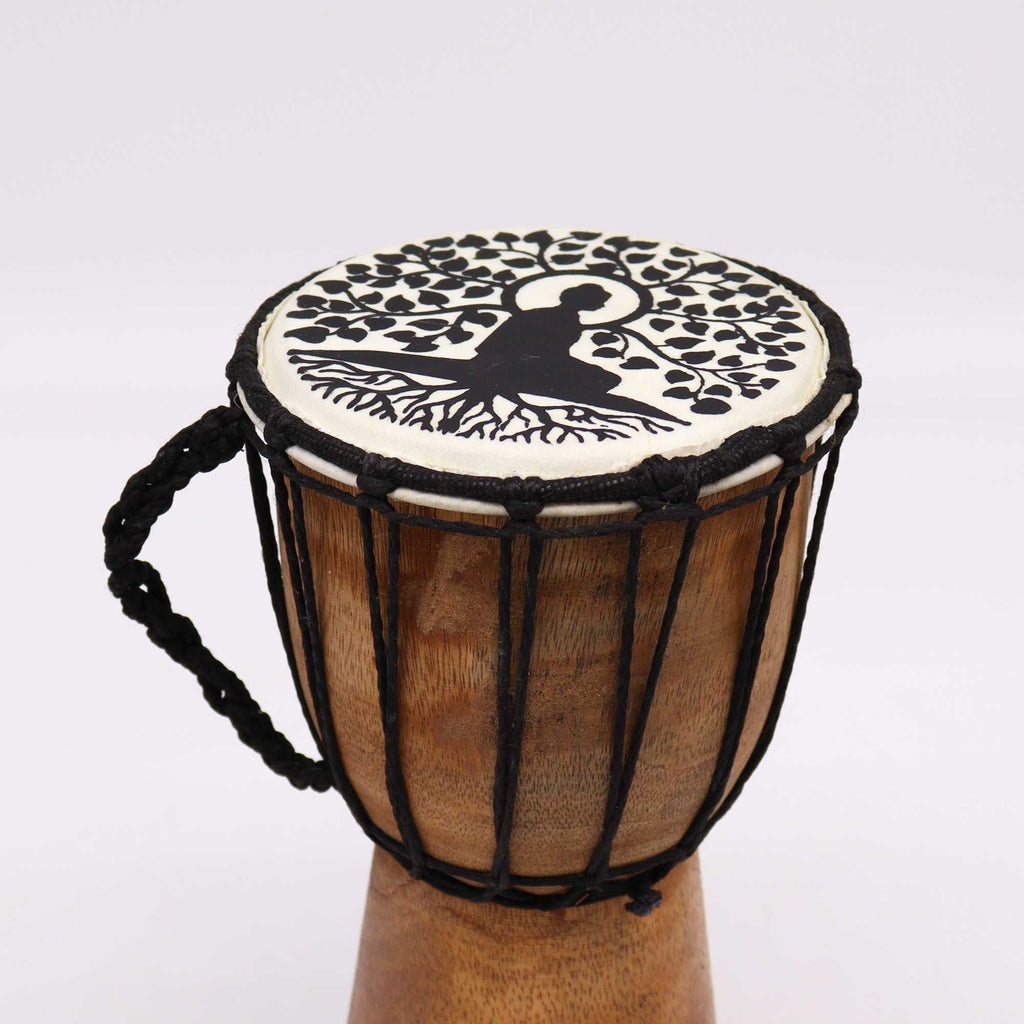 Buddha Wide Top Djembe Drum - 25cm – view 2