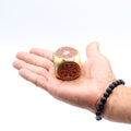 Feng Shui Prosperity Cube Spinner, Red and Brass