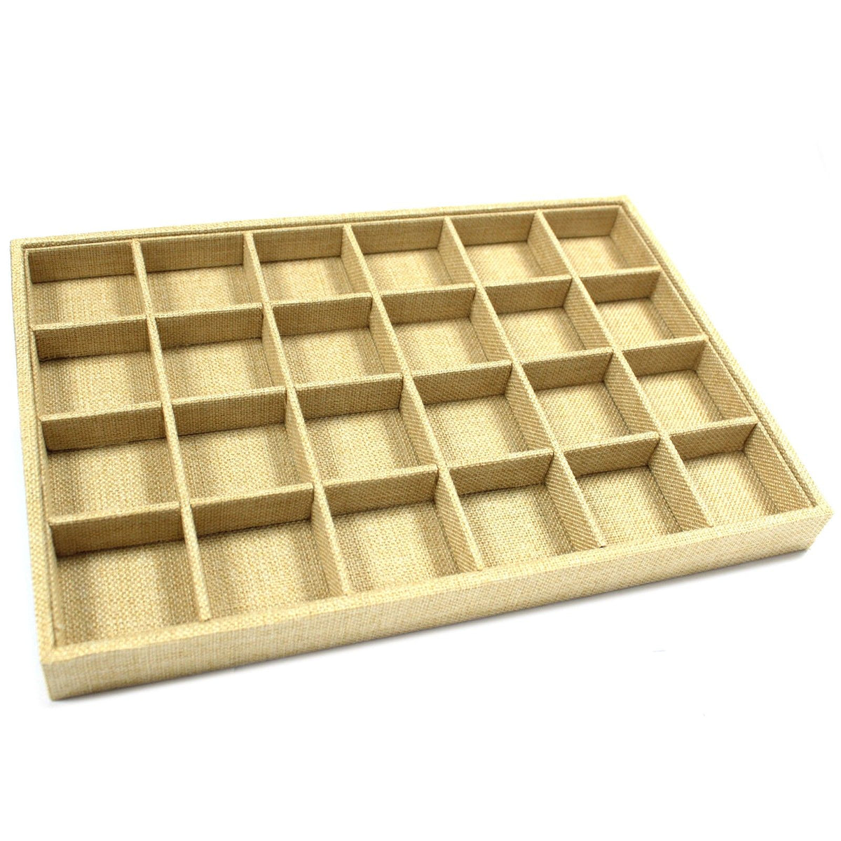 Rattan Twenty-Four Compartment Jewellery Tray