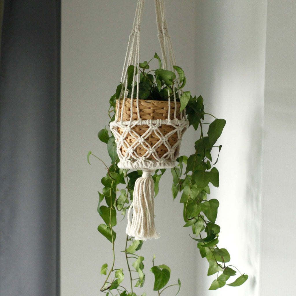 Double-Pot Macrame Plant Hanger, 100cm Long – view 11