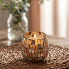 Small Glass Jar Candle - Amber Mosaic – view 4