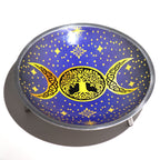 Triple Leg Enamelled Offering Plate - Purple Triple Moon – view 3
