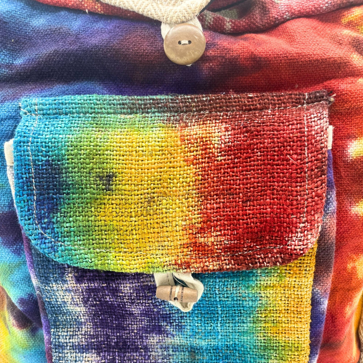 Tie-Dye Hemp Study Bag with Front Pocket – view 3