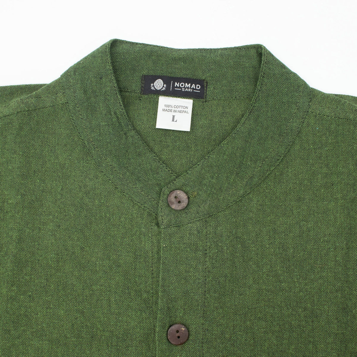 Nomad Sari Kathmandu Shirt - Forest Green - Large – view 2