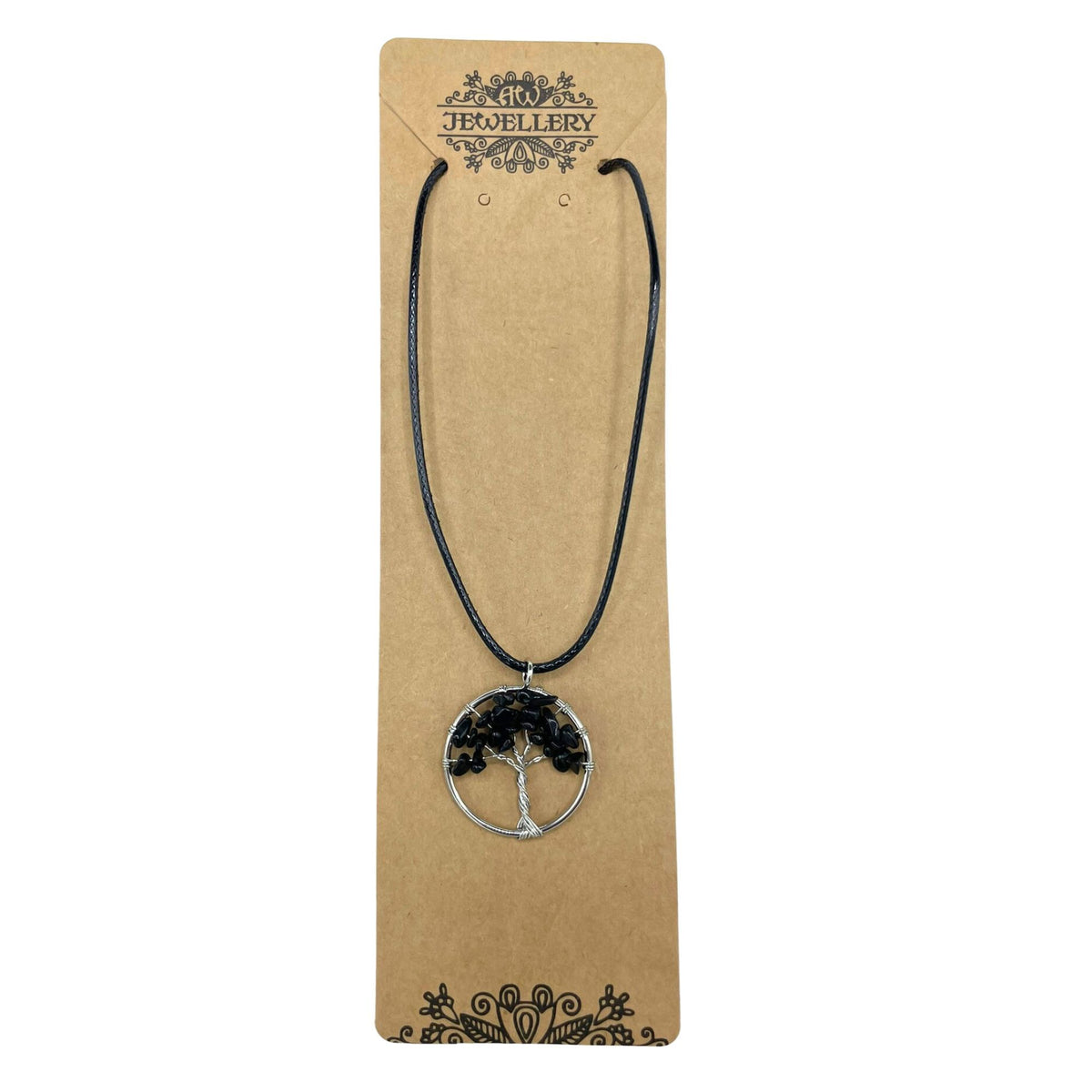 Tree of Life Pendant - Black Agate – view 2