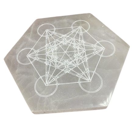 Selenite Hexagonal Plate 18cm - Direction and Decision – view 3