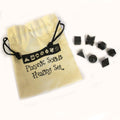 Geometric Black Agate Set of Seven Pieces