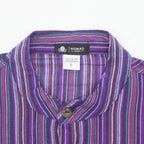 Nomad Sari Grandad Shirt - Black Purple - Large – view 9