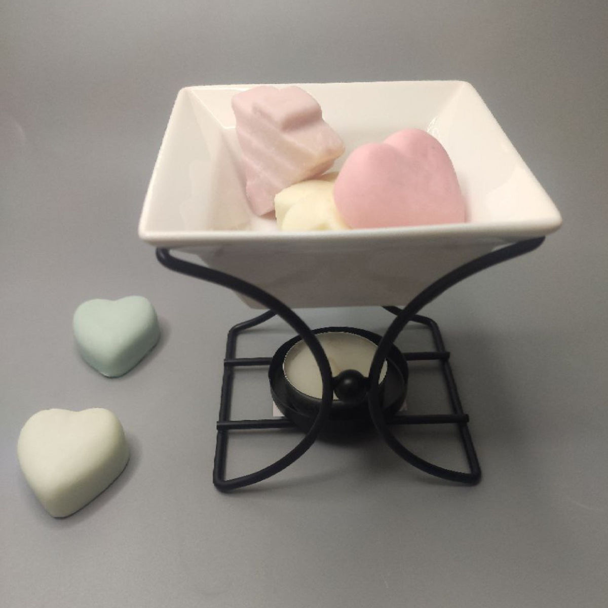 Square Ceramic and Metal Oil Burner Stand – view 3