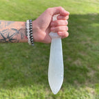 Selenite Ritual Knife, Spiral Handle, 25cm – view 6