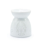 Buddha Cutout Ceramic Oil Burner - White – view 2