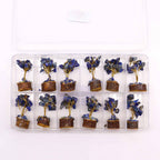 Sodalite Mini Gemstone Tree on Wood Base, 15 Stones – view 5