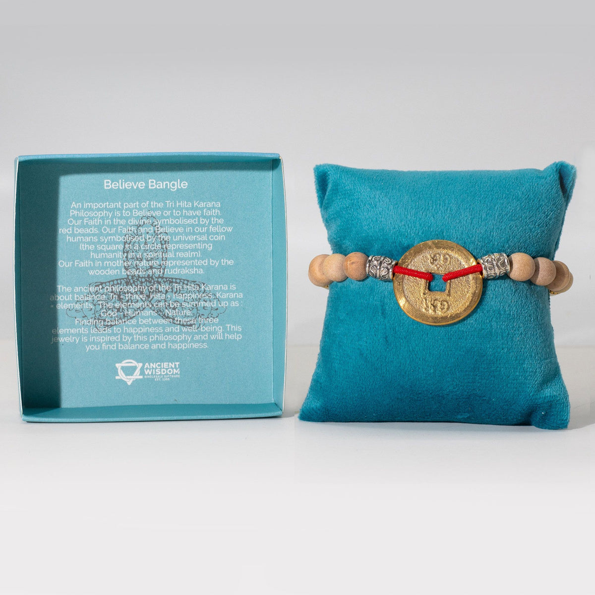 Tri Hita Karana Bangle - Believe, Bali Beaded Bracelet – view 2