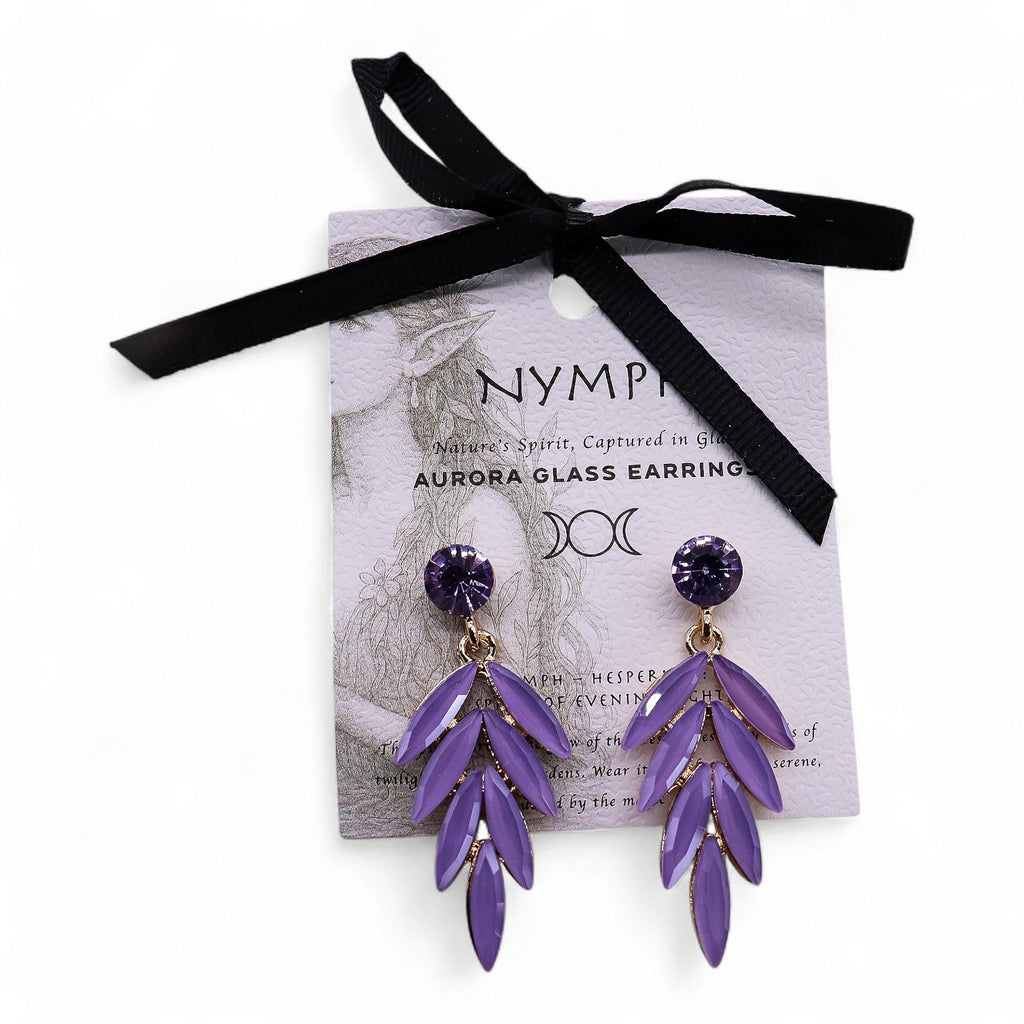 Nymph Lavender Fairy Glass Earrings – view 5