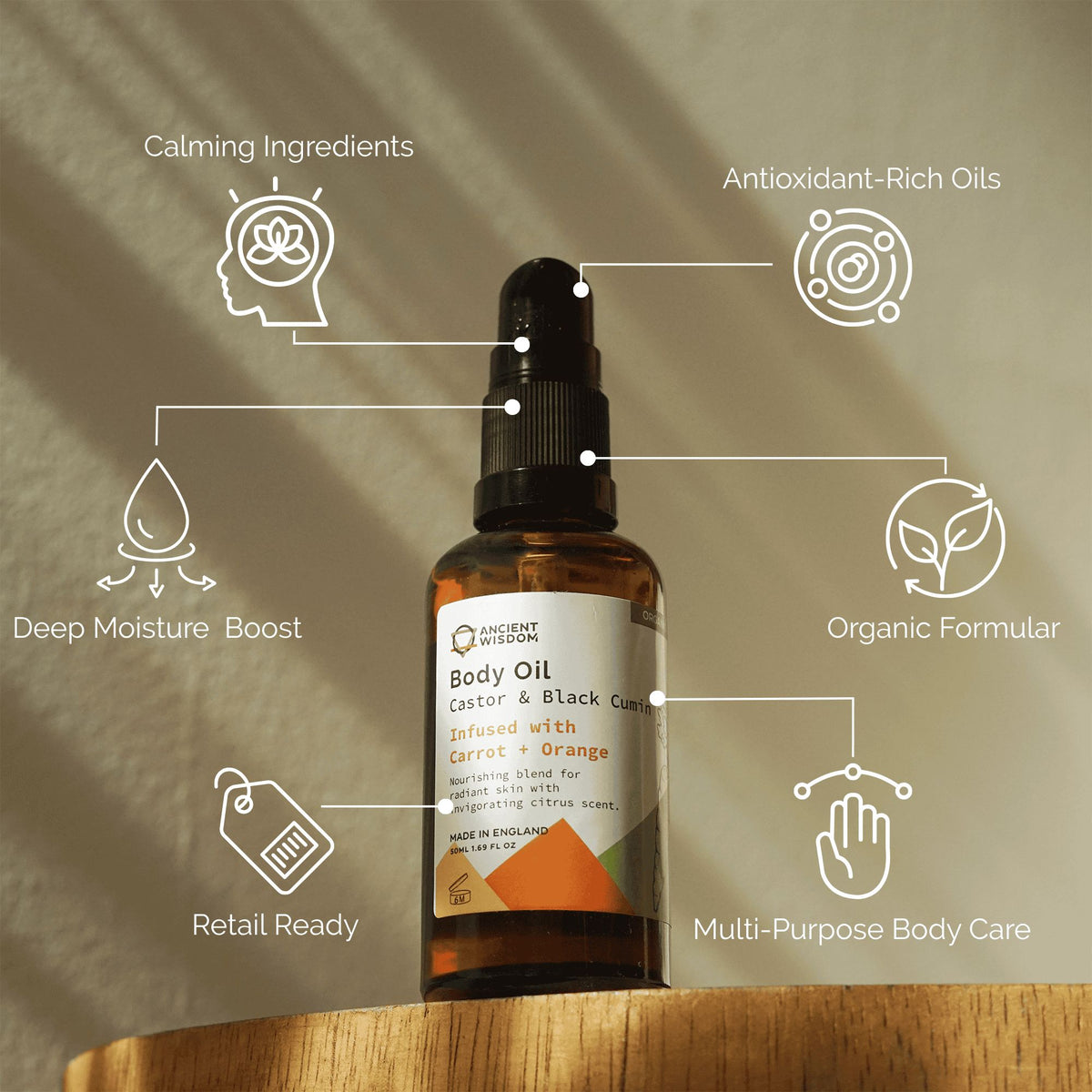 Organic Body Oil 50ml - Carrot & Orange – view 5