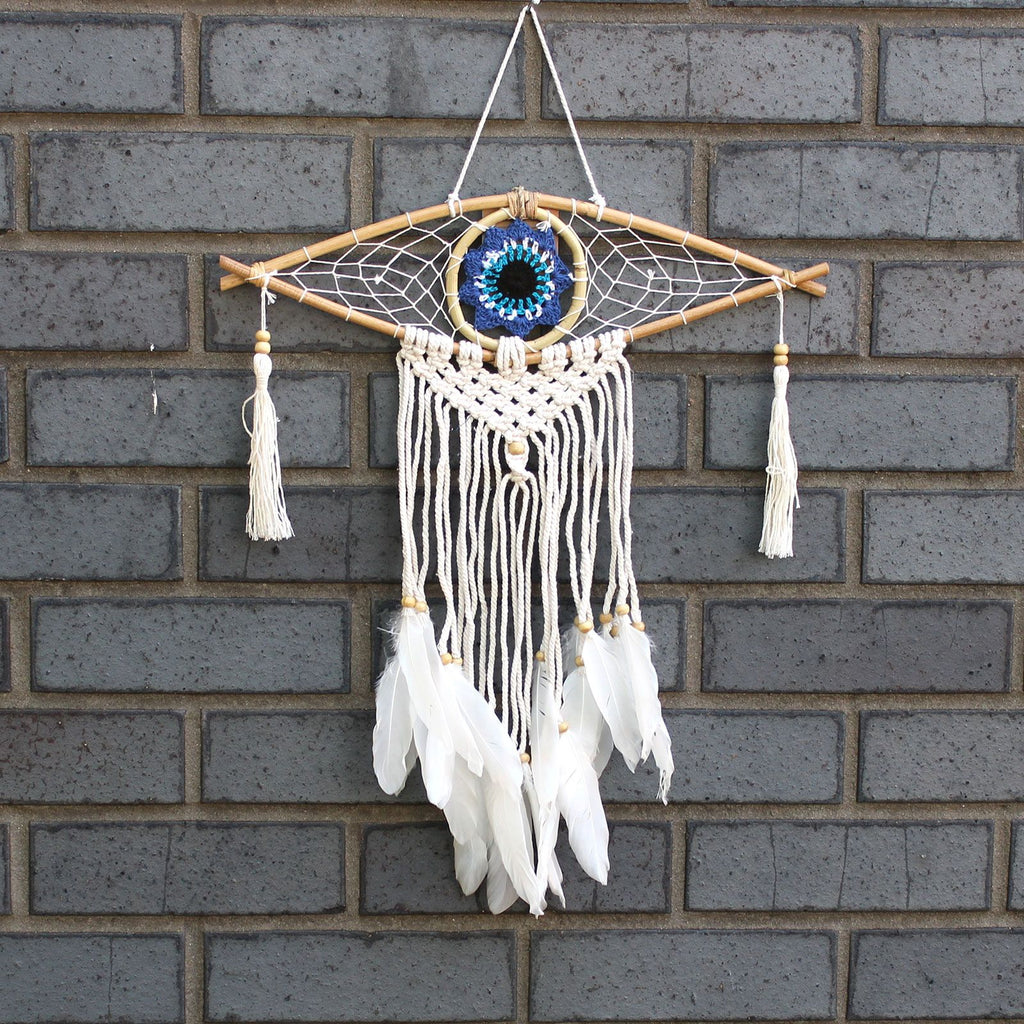 Small Macrame Eye Dream Catcher - Assorted Colours – view 9