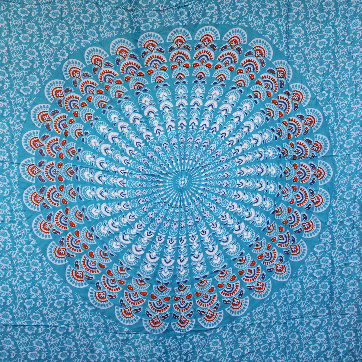 Teal Orange Mandala Sarong – view 3