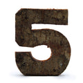 Rustic Bark Number 5 - 7cm
