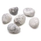 Bag of 6 Large White Howlite Magnesite Tumble Stones – view 2