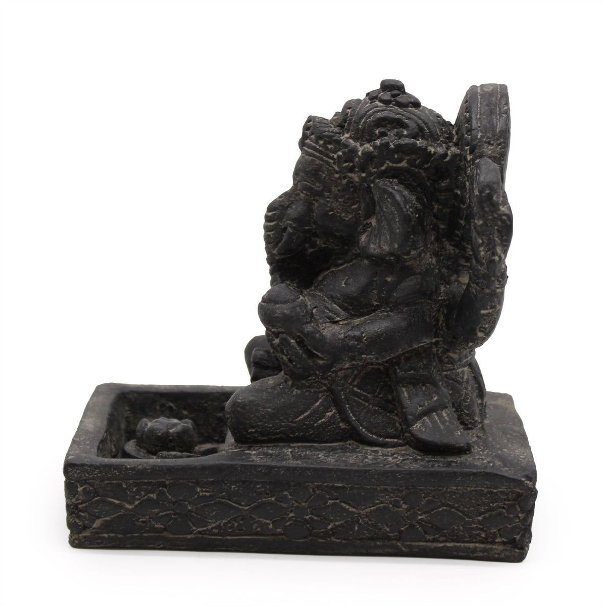 Feng Shui Ganesh Incense Burner in Black Antique – view 2