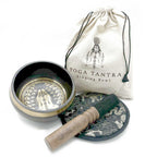 Hand Beaten Singing Bowl Gift Set 14cm - Yogi Motifs