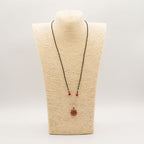 Carnelian Sun Face Cord Necklace Pendant – view 2