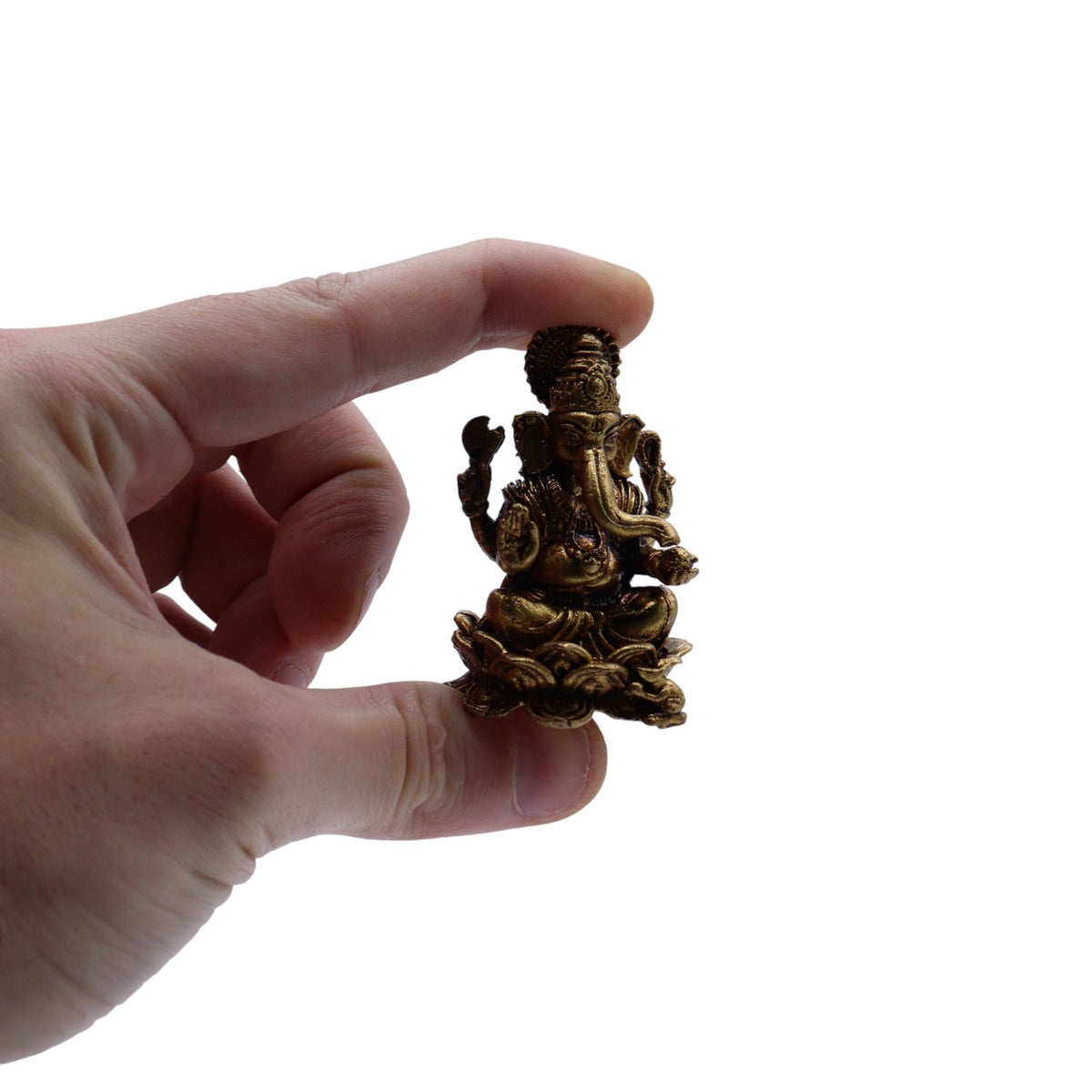 Brass Ganesha Miniature Statue - 49mm – view 6