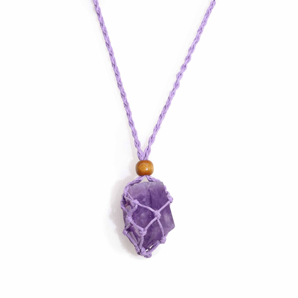 Waxed Cotton Necklace Cord 45cm - Purple – view 6