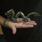 Brass Dragon with Pearl Statue – 20 cm