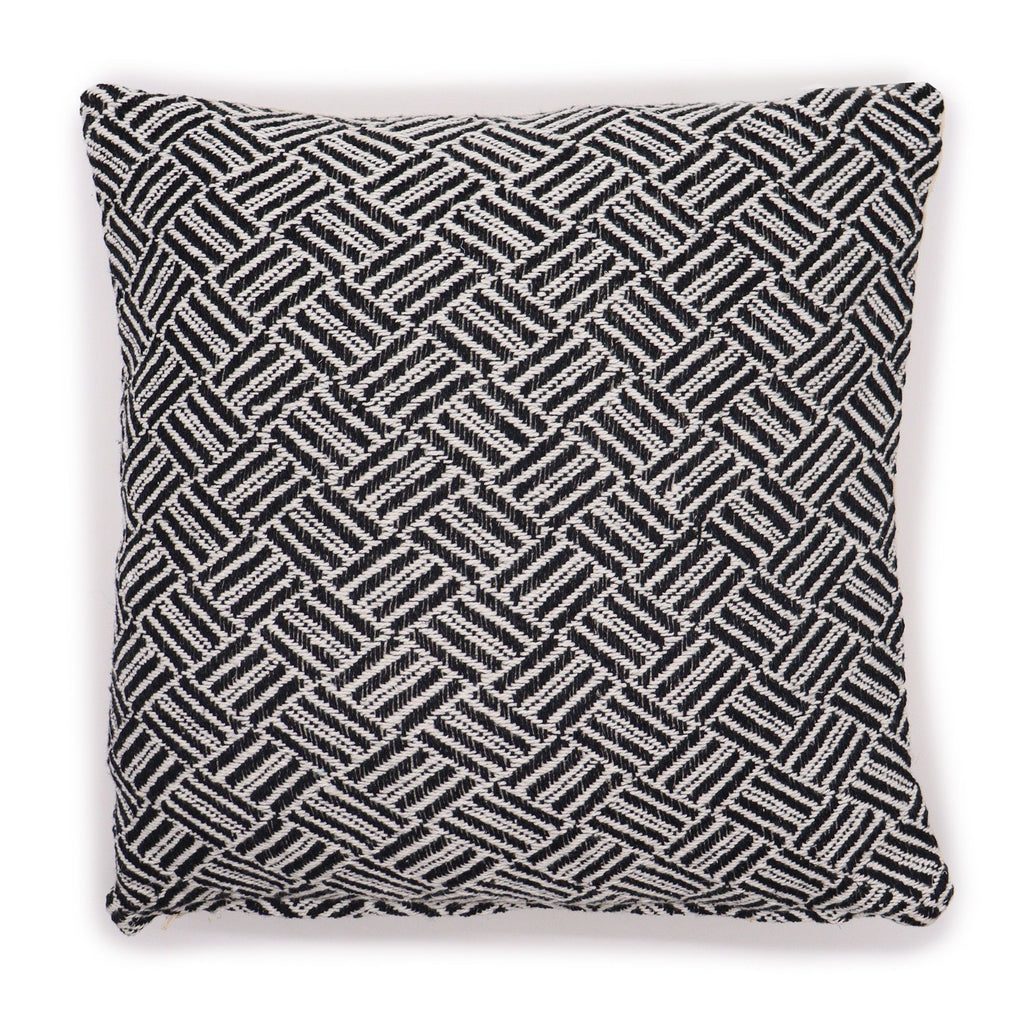 Black Criss-Cross Cushion Cover, 40x40cm