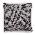 Black Criss-Cross Cushion Cover, 40x40cm